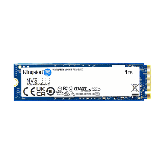 Unidad Kingston SSD/M.2 1TB PCI-E 4.0 NVMe M.2 2280 6000MB/S NVME/SNV3S