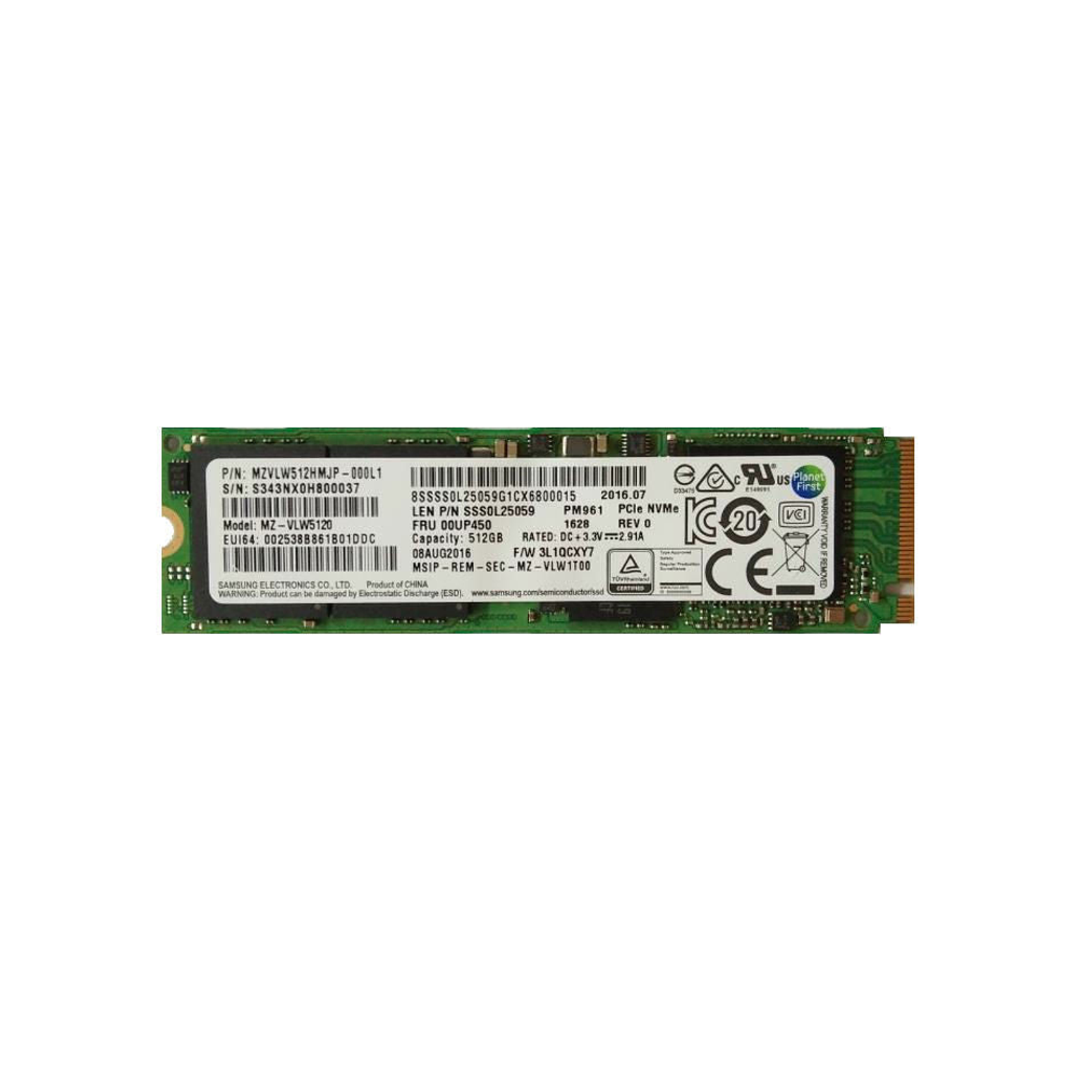 Unidad SSD Lenovo 512GB PCIe 3.0 x4 NVMe M.2 2280 4XB0N10300 1