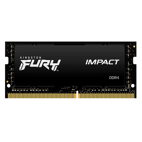 Memoria RAM SODIMM Kingston Fury Impact DDR4 Gamer Negro 16GB 3200MHz KF432S20IB/16
