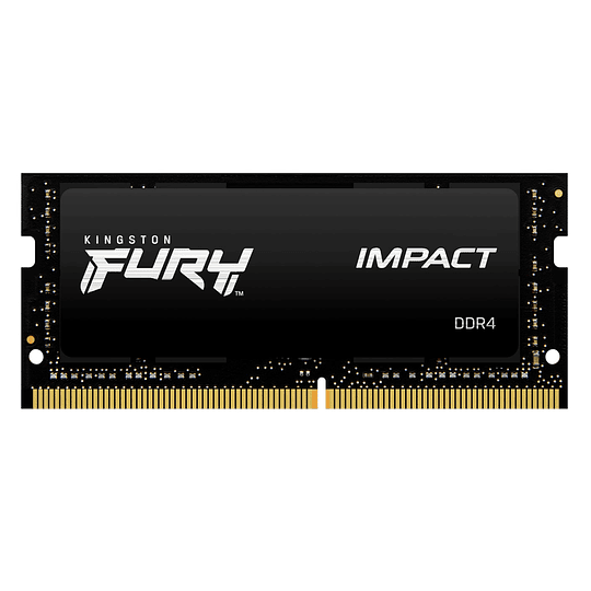 Memoria RAM SODIMM Kingston Fury Impact DDR4 Gamer Negro 16GB 3200MHz KF432S20IB/16