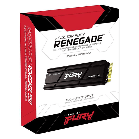 Unidad SSD Kingston Fury Renegade 1TB M2 2280 NVMe PCIe 4.0x4 SFYRSK/1000G
