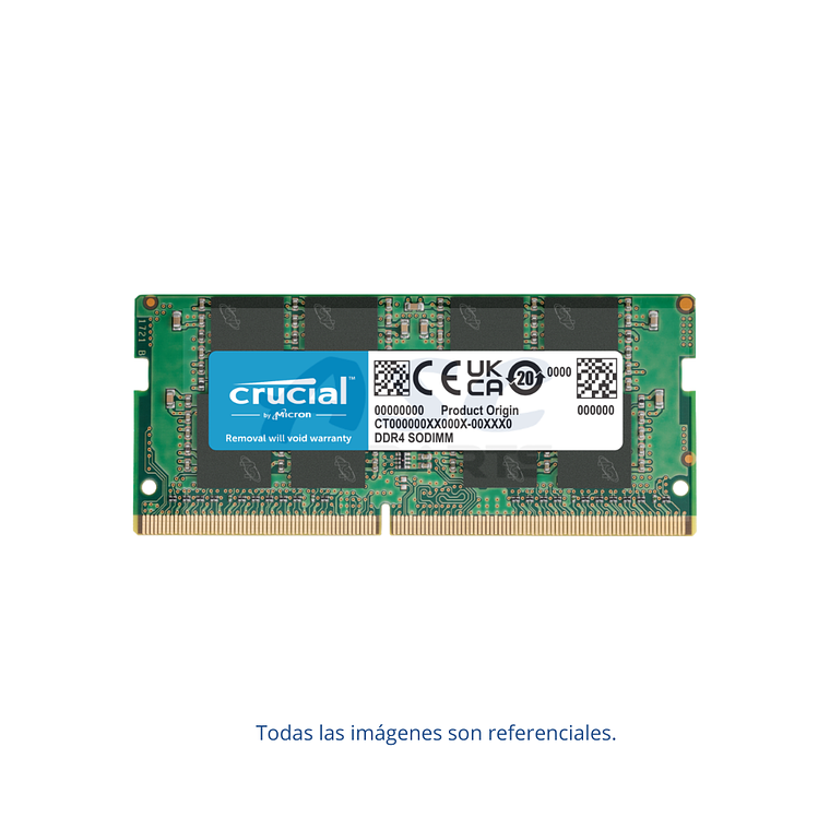 Memoria Crucial 16Gb Ddr4-3200 260 Pin SODIMM 1.2V CT16G4SFRA32A 1