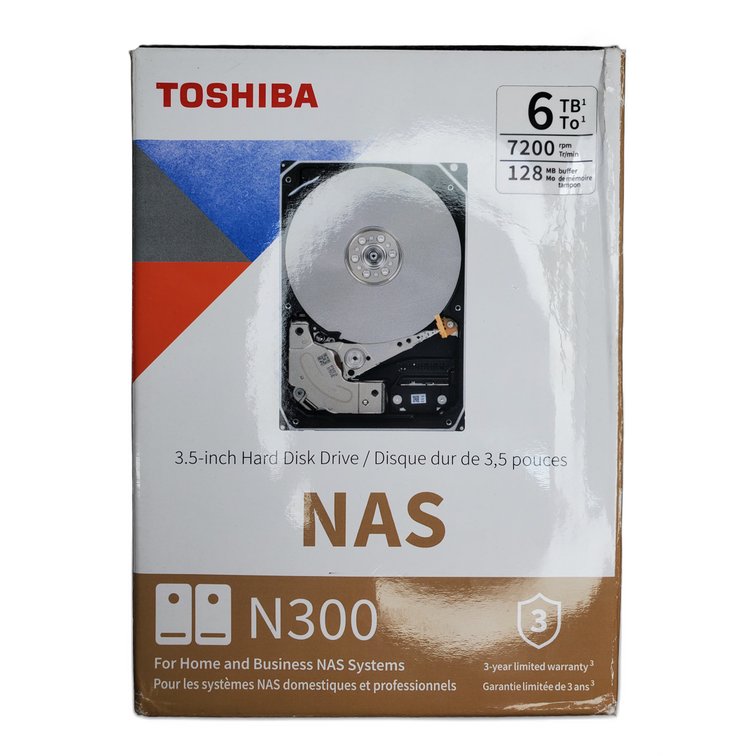 Disco Duro 6TB NAS Toshiba N300  HDWN160XZSTA 1