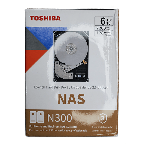 Disco Duro 6TB Nas Toshiba N300  HDWX160XZSTA