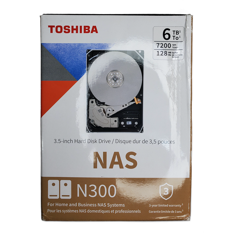 Disco Duro 6TB Nas Toshiba N300  HDWX160XZSTA 1