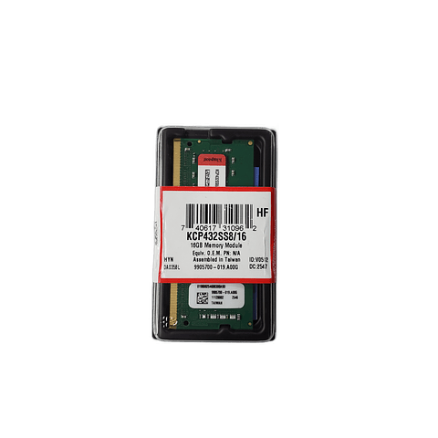Memoria Kingston 16GB SODIMM DDR4 3200MHz KCP432SS8/16