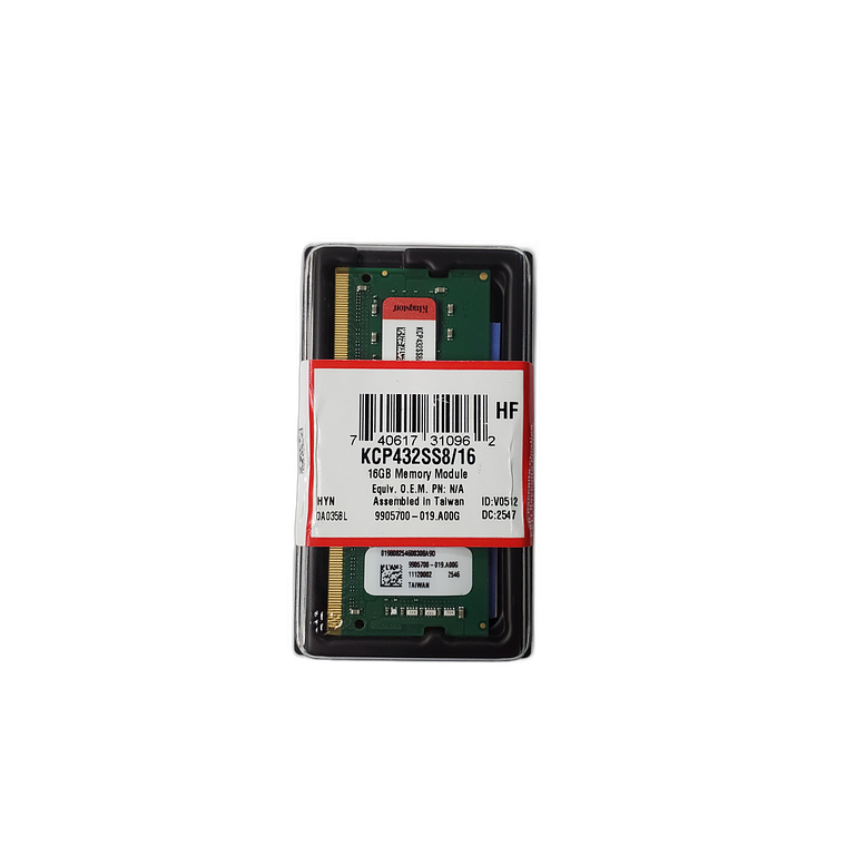 Memoria Kingston 16GB SODIMM DDR4 3200MHz KCP432SS8/16 1