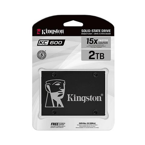 Unidad SSD Kingston 2TB KC600 SATA 6GB/s  SKC600/2048G