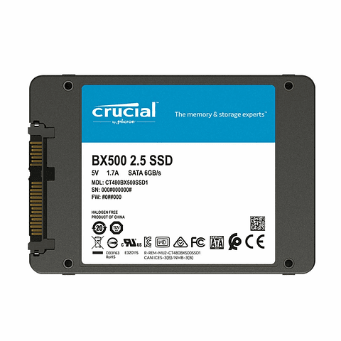 DISCO CRUCIAL SSD BX500 500GB SATA 2.5' CT500BX500SSD1