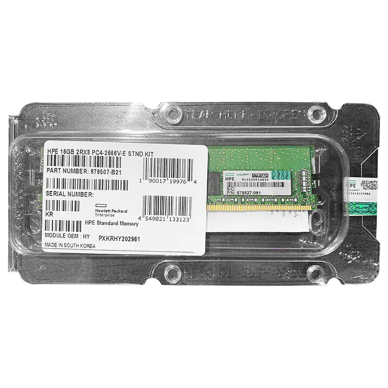 Memoria HPE 16GB DDR4 UDIMM PC4-2666MHz ECC Dual Rank X8 879507-B21 1