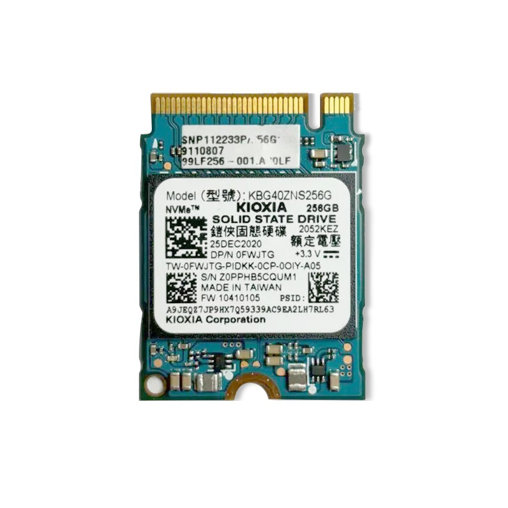 Unidad SSD Dell Kioxia 256GB Gen 3x4 SSD KBG40ZNS256G M.2 2230 NVMe PCIe FWJTG  0FWJTG 1