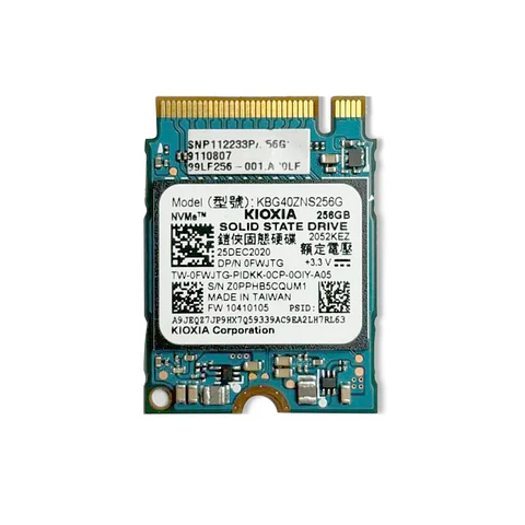 Unidad SSD Dell Kioxia 256GB Gen 3x4 SSD KBG40ZNS256G M.2 2230 NVMe PCIe FWJTG  0FWJTG