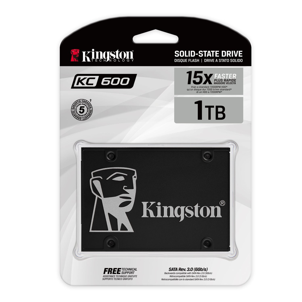Unidad SSD Kingston 1TB KC600 SATA 3 SKC600/1024G 1