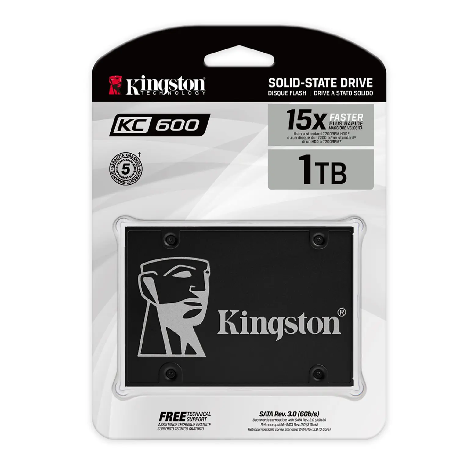 Unidad SSD Kingston 1TB KC600 SATA 3  SXC600/1024G 1