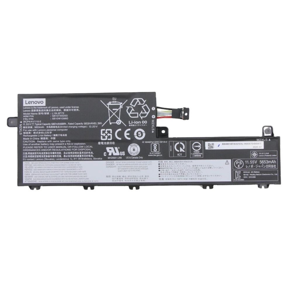 Bateria Lenovo Thinkpad 11.55V 68 Wh 5810W13960 L19L6P72 1