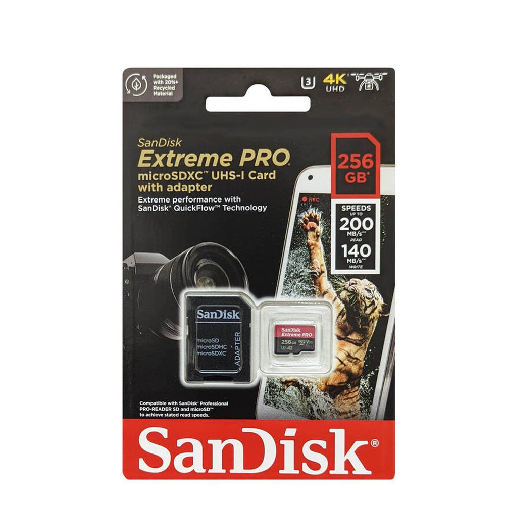 Tarjeta de Memoria Sandisk Extreme Pro MicroSDXC SDSQXCD-256G-GN6MA 1