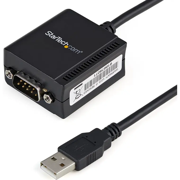 Adaptador StarTech USB a Puerto Serial 1.8m RS232 DB9 con Retención COM 1