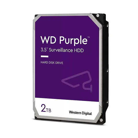 Disco Duro de Videovigilancia WD Purple 2TB 3.5” SATA 6Gb/s 5400RPM WD23PURZ