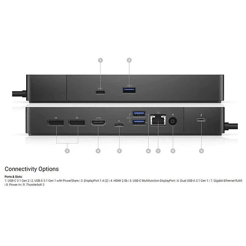 Docking Station Dell 180W K20A RY91R USB-C WD19YBS