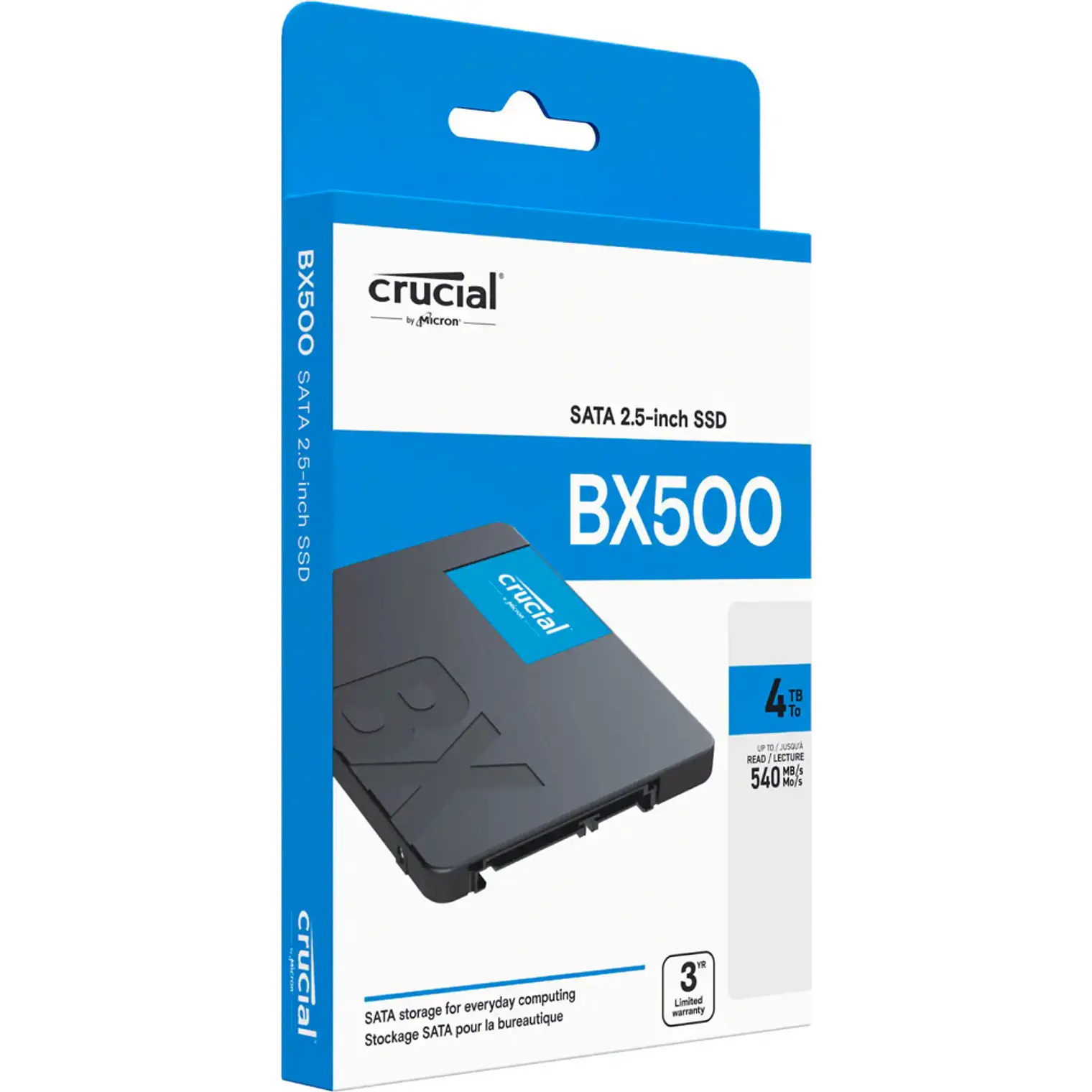 Unidad SSD Crucial BX500 4TB SATA 2.5” CT4000BX500SSD1 1