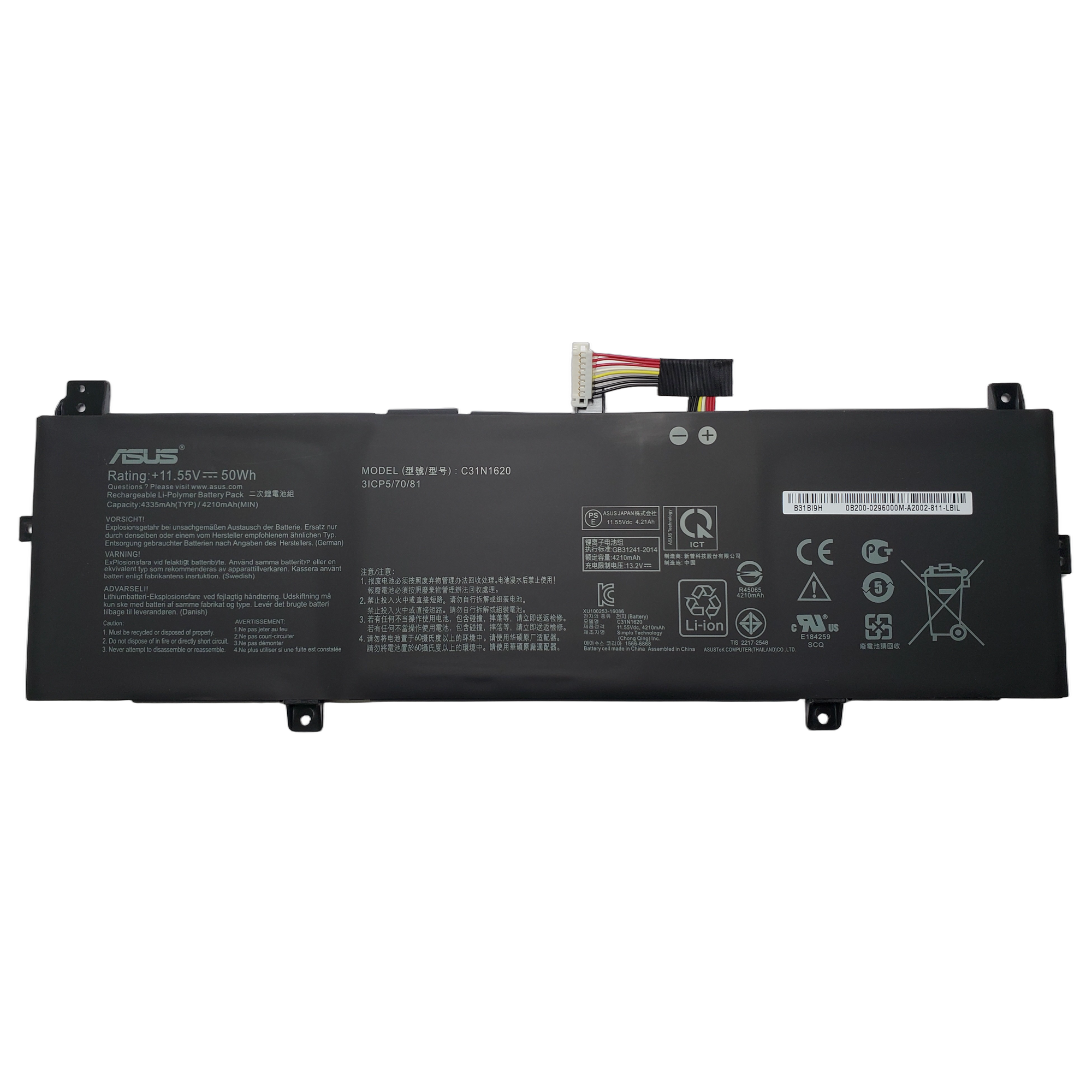 Bateria Asus 6 Celdas 11.55V 50Wh CN31N1620 1