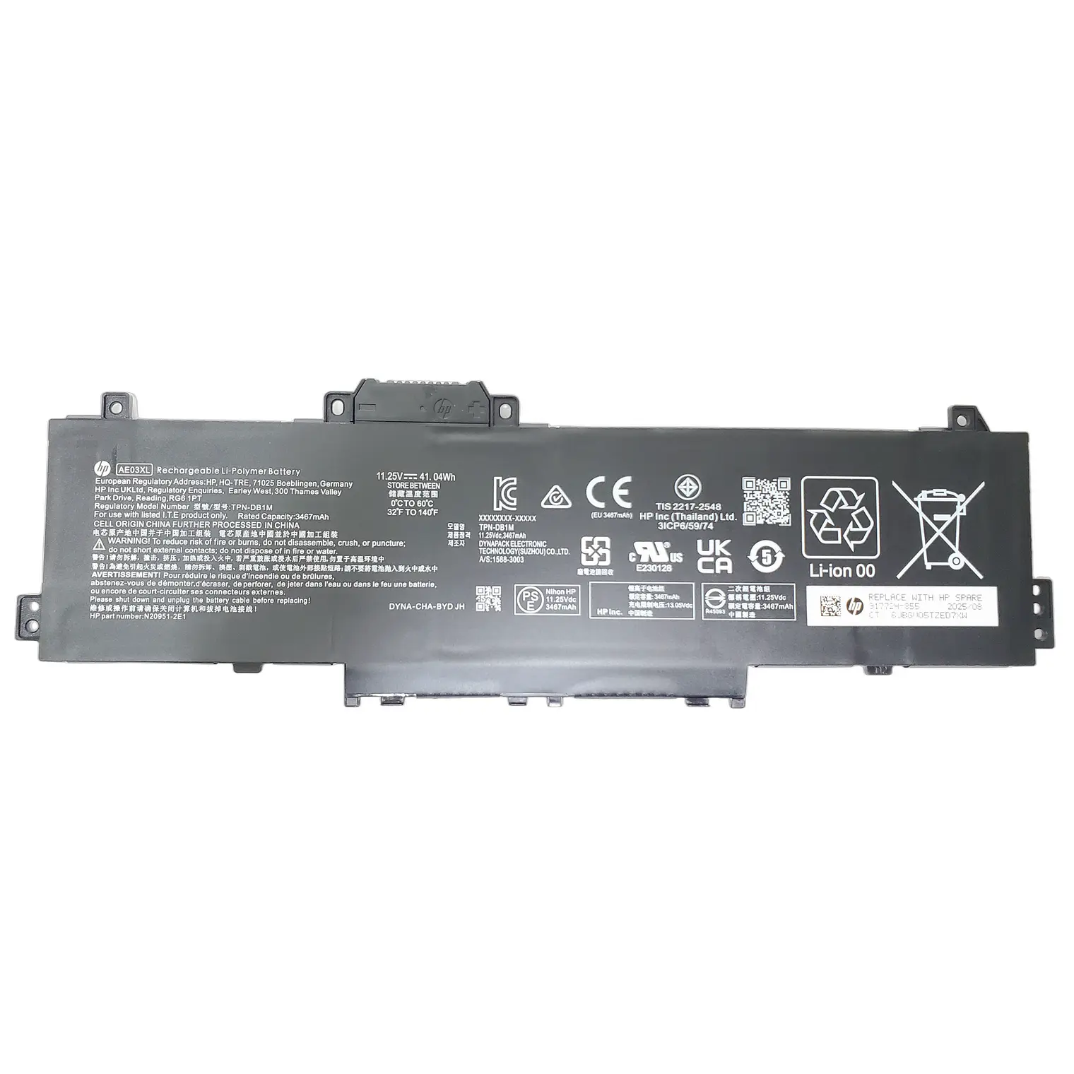 Bateria para HP 240 G10 250 G10 41.04Wh 11.25V Ae03Xl N21969-005 N21969-005 1