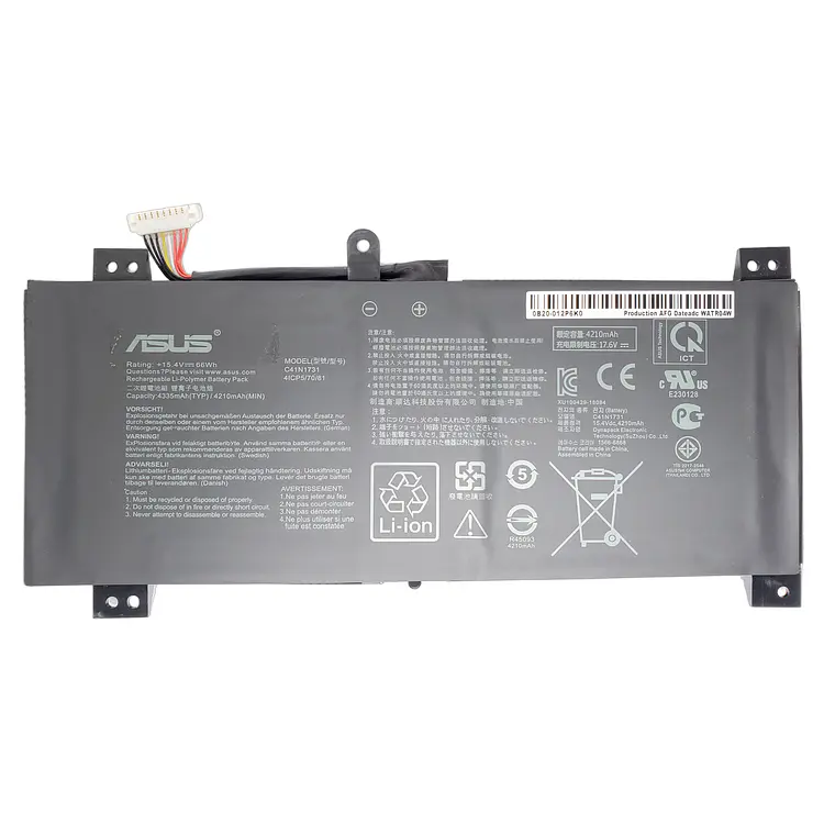 Bateria para Asus ROG Strix Gl704Gw 66W 15.4V C41N1731 Type C C41N1731 1