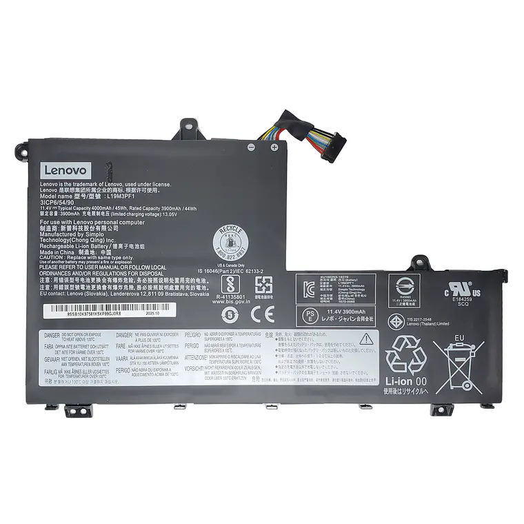 Bateria Lenovo Thinkbook 14-IML 20RV Series 11.55V 55WH 3 Celdas L19D3PF2 L19M3PF2 5B10W67394 1