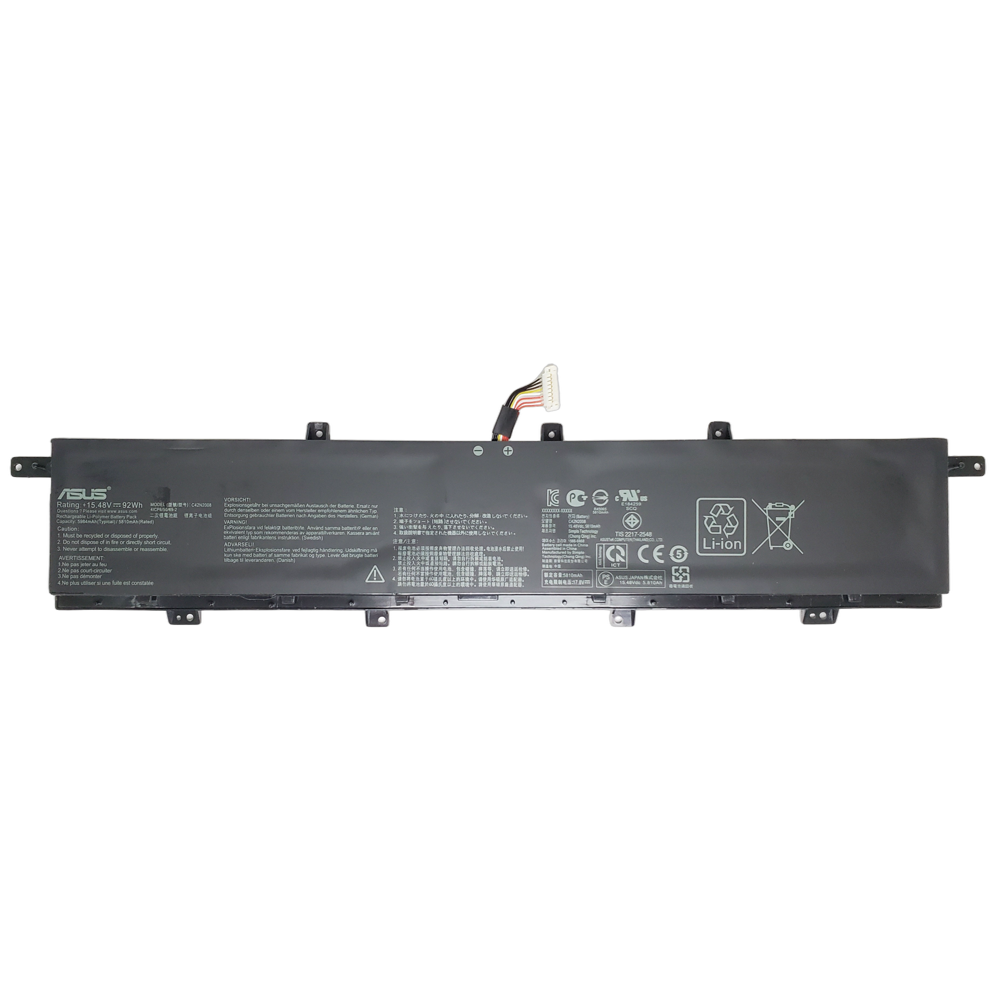 Bateria para Asus Zenbook Ux582Lr Series 15.48V 92Wh C42N2008 1