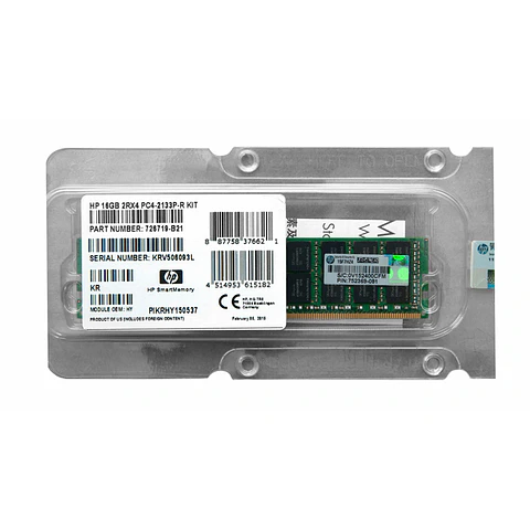 Memoria 16GB (1x16GB) Dual Rank DDR4-2133 726719-B21