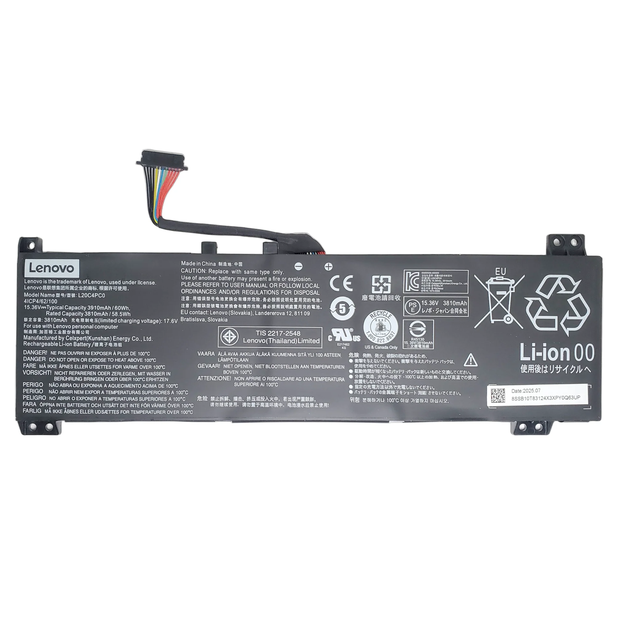 Bateria Lenovo Ideapad Gaming 3 60Wh Legion 15ACH6H 5 16ACH6H Series 15.36V 5B11B48819 L20M4PC0 1
