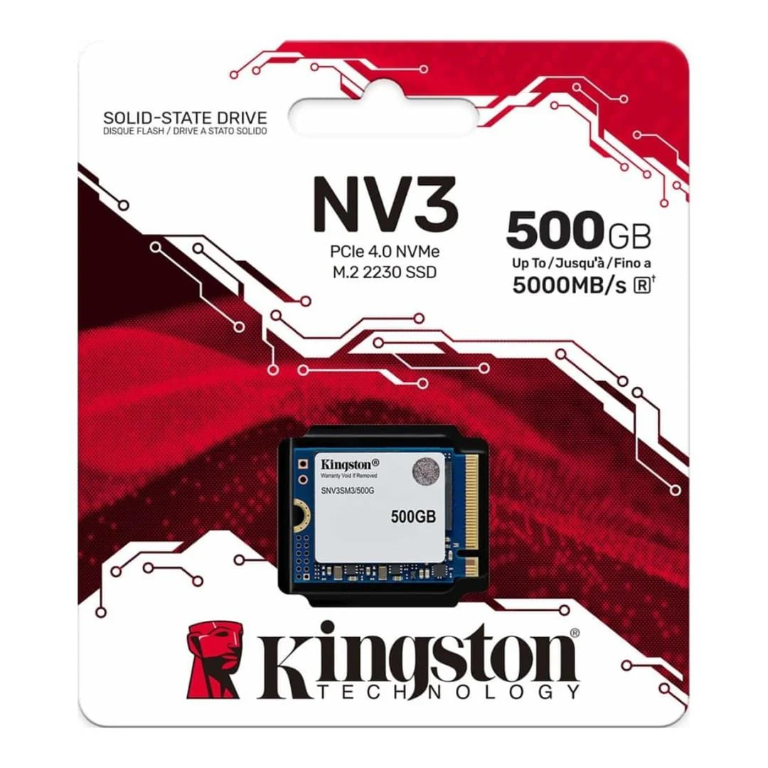 Unidad SSD Kingston 500GB NV3 PCIe 4.0 NVMe M.2 2230 SNV3SM3/500G 1
