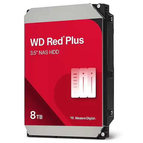 Disco Duro NAS WD Red Plus 8TB 256MB Cache 5640RPM 3.5" SATA 6GB/s WD80EFPX