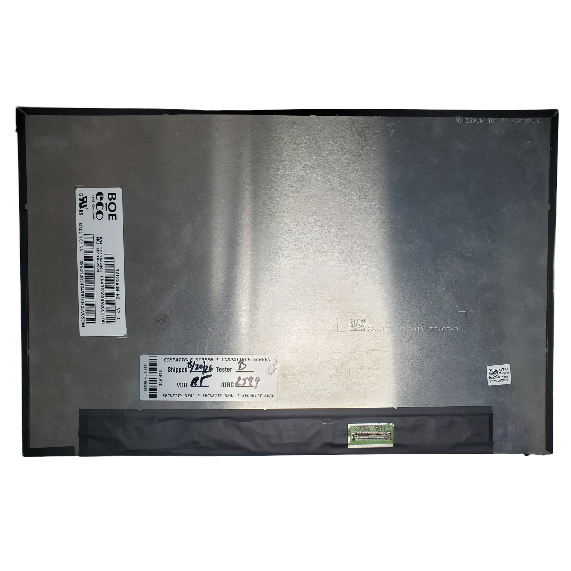 Pantalla LCD Lenovo FHD (1920x1200) 13.3'' no Táctil 30 Pines MND307QS2-1 5D11M23370 1