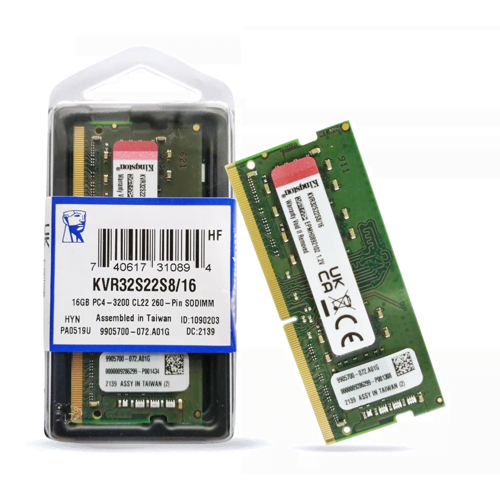 Memoria RAM SODIMM 16GB 3200MHz DDR4 KVR32S22S8/16 1
