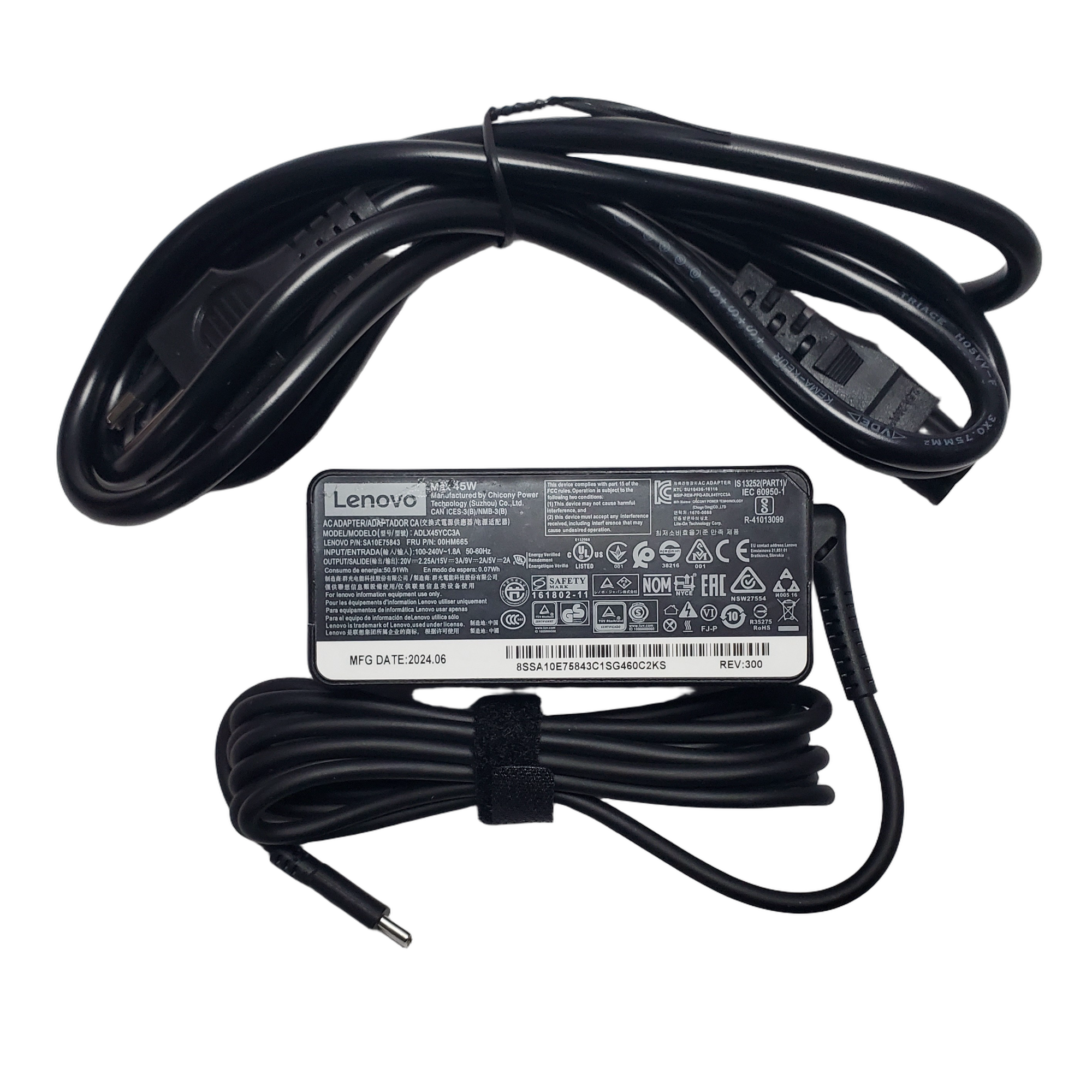 Cargador Lenovo USB Tipo C 45W 20V ADLX45YCC2A 2