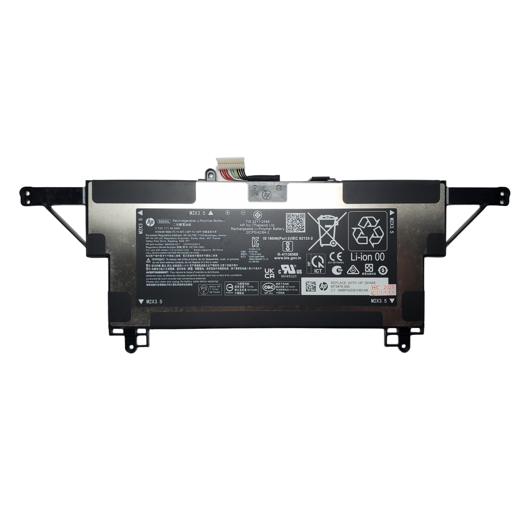 Bateria HP SS04XL 45.6Wh 7.72V 5673Mah M73476-006 1