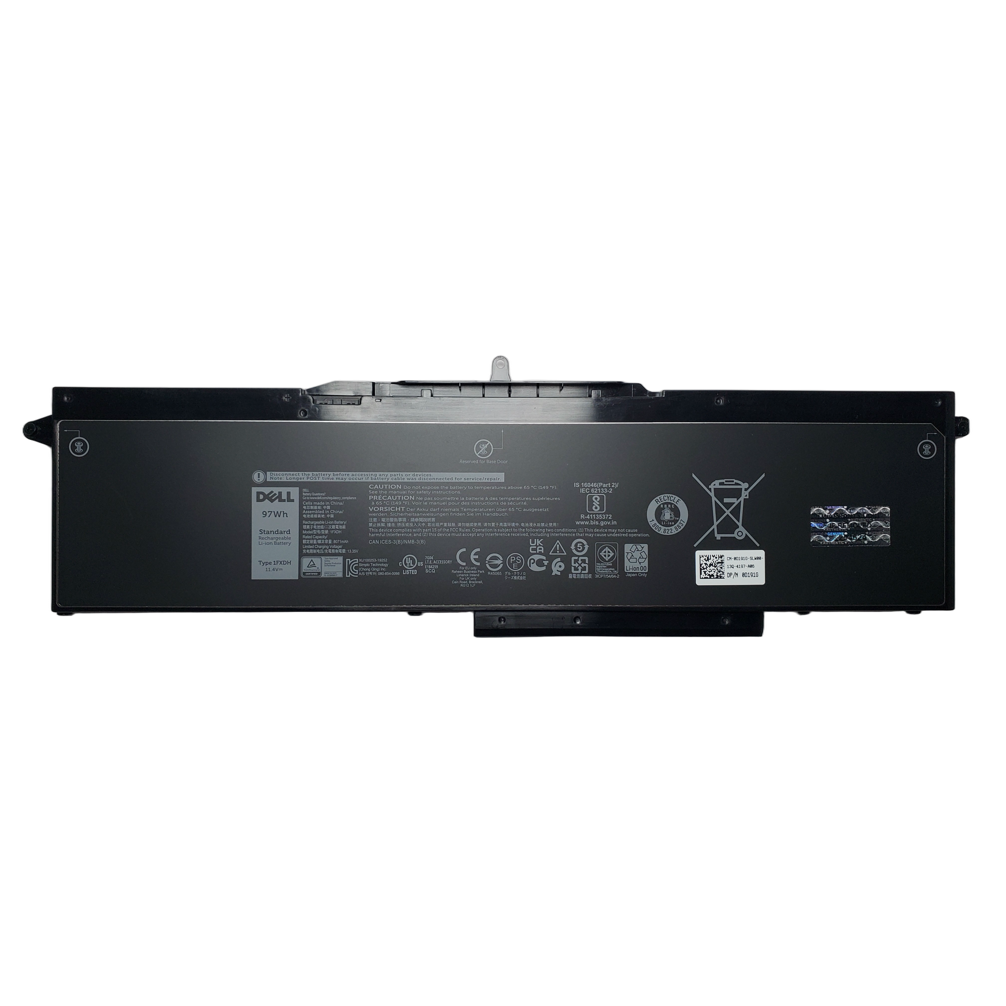 Bateria Dell Latitude 5501 / Precision 3541 6 Celdas 97Wh 11.4V D191G 1Wjt0 1Fxdh 1