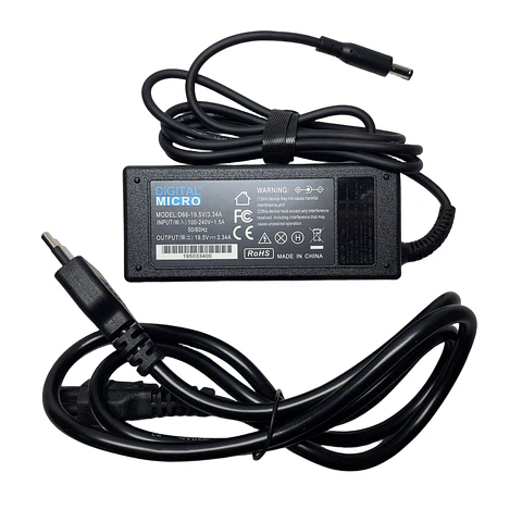 Cargador Alternativo Dell 65W 19V 3.34A Conector 4.5x3.0mm