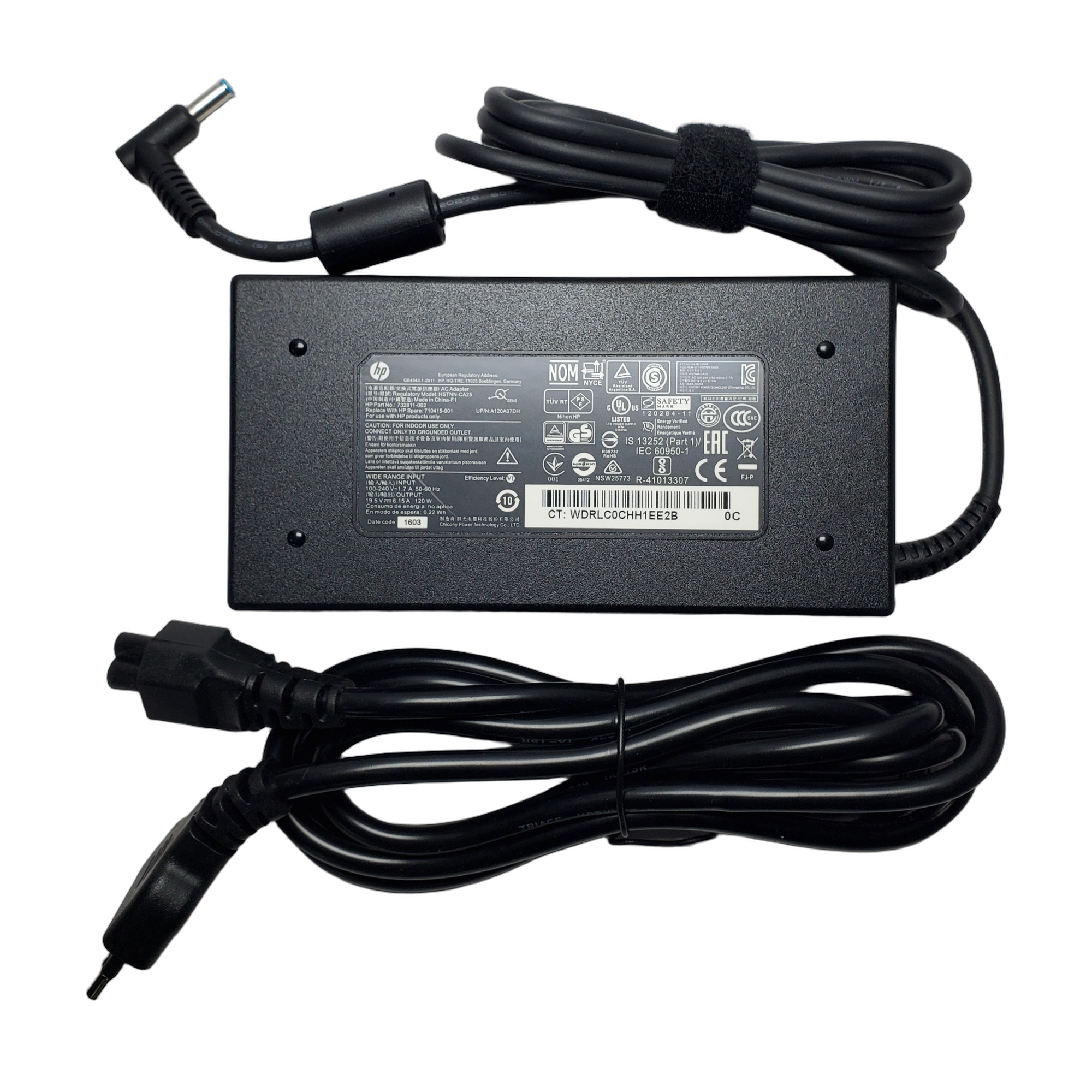 Cargador HP 120W 19.5V 732811-001 1