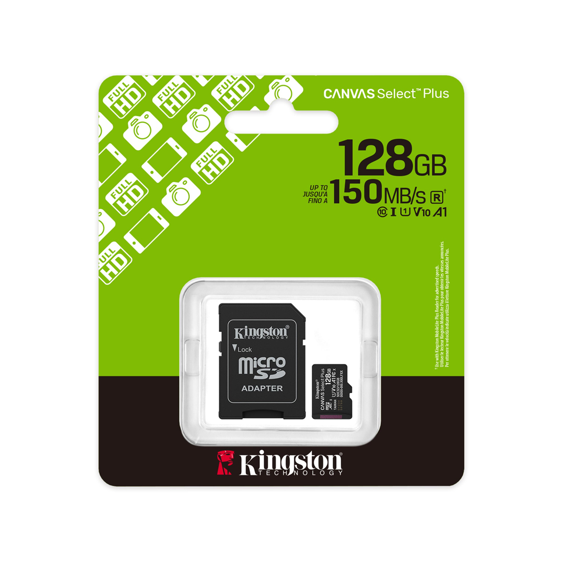 Memoria Kingston 128GB 150MB/s Micro SDXC Canvas Select Plus SDCS3/128GB 1