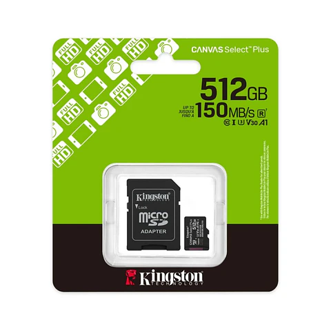 Memoria Kingston 512GB 150MB/s Micro SDXC Canvas Select Plus SDCS3/512GB