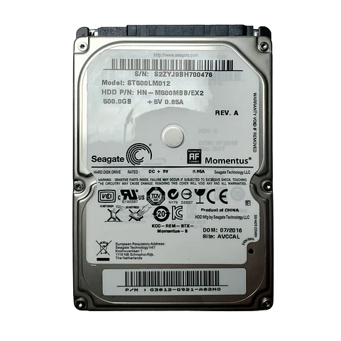 Disco Duro Seagate Momentus Thin 500GB 2.5” 5.4K SATA ST500LM012