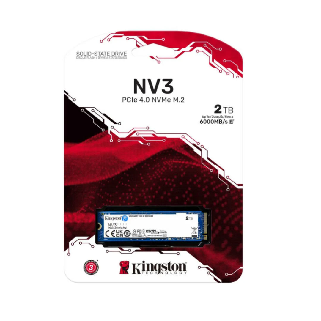 Unidad SSD Kingston 2TB NV3 PCI-e 4.0 NVMe M.2 2280 SNV3S/2000G 1