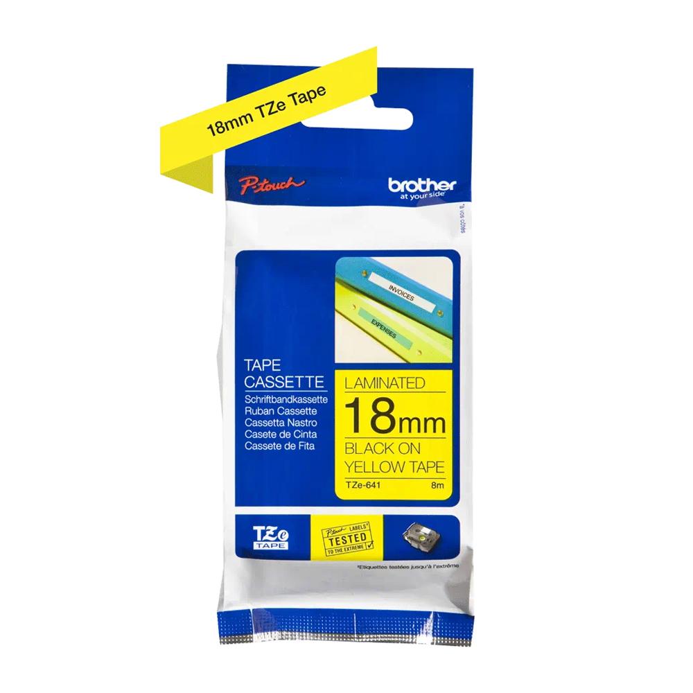 Brother TZE-641 Cinta laminada Negro/amarillo - TZE641 1