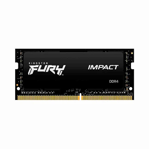 Memoria RAM SODIMM Kingston Fury Impact DDR4 Gamer Color Negro 32GB 3200MHz KF432S20IB/32