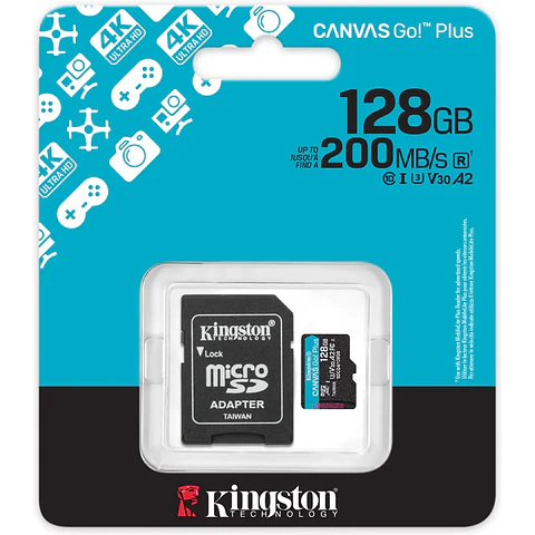 Memoria Kingston 128GB 200MB/s Micro SDXC Canvas Go Plus SDCG4/128GB