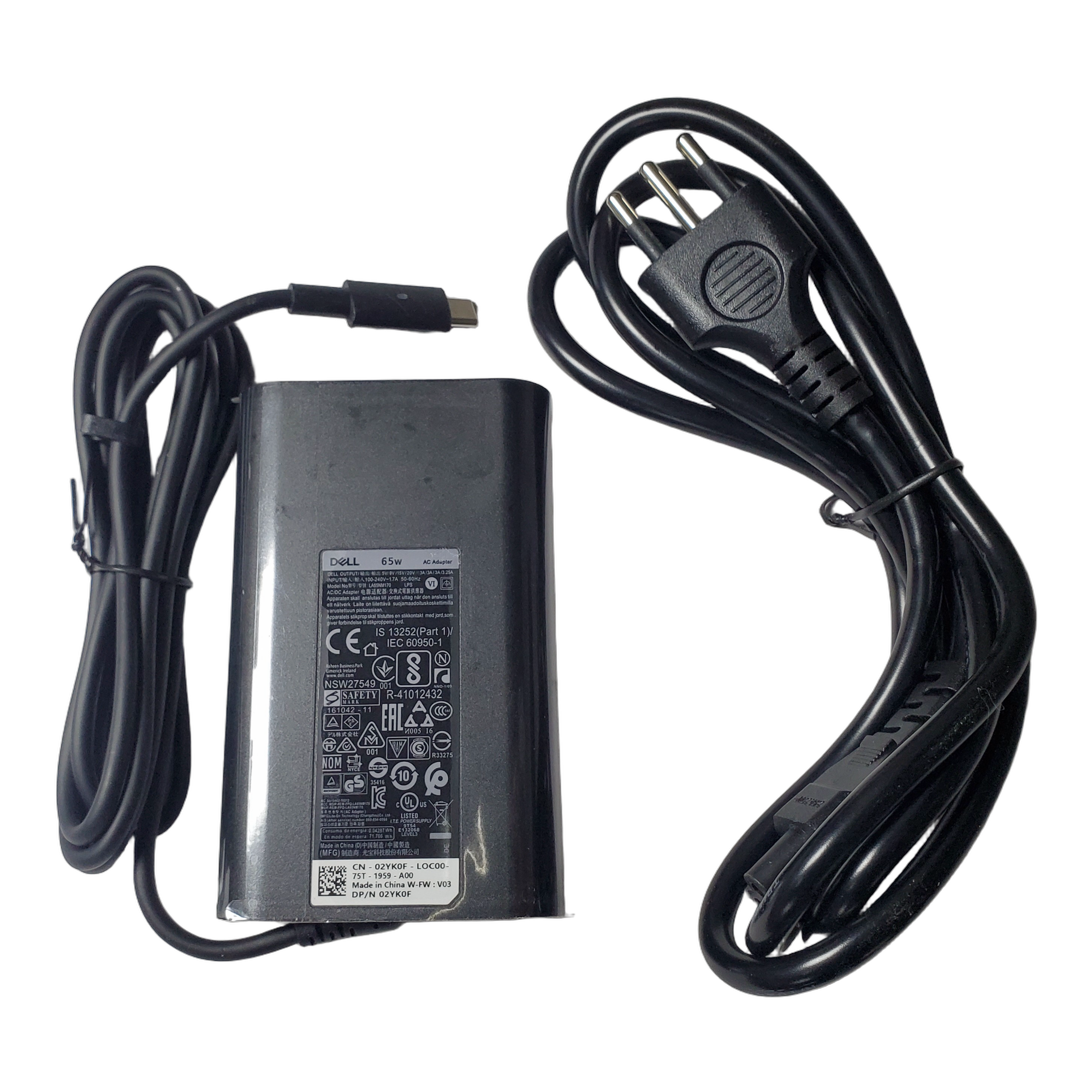 Cargador Dell 65W 20V 3.25A USB Tipo-C 450-BFCT 2