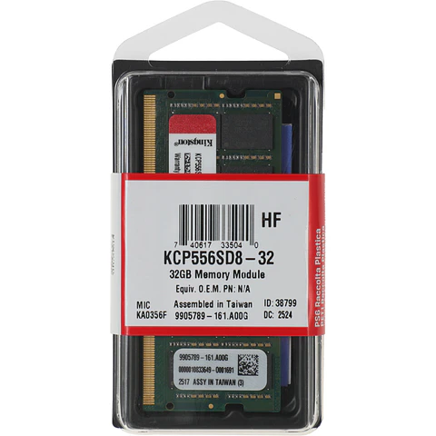 Memoria RAM Kingston DDR5 SODIMM 5600MT/S 32GB KCP556SD8-32