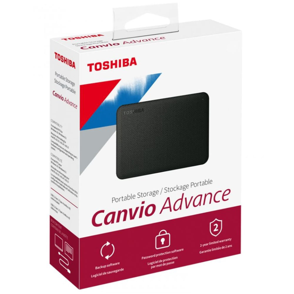 Disco Duro Externo Toshiba 2TB Canvio Advance Negro USB 3.2 GEN 1 HDTCA20XK3AA 1